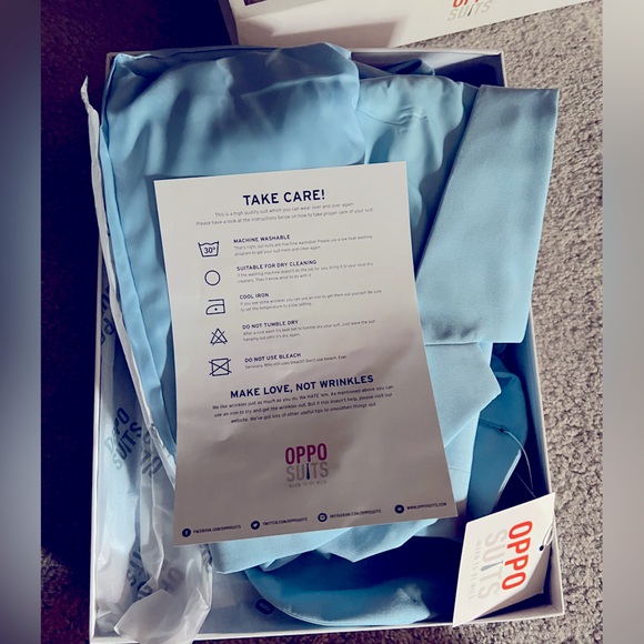 Opposuits Cool Blue Sport Coat Size 40 and Matching Tie NEW in box - Picture 3 of 5